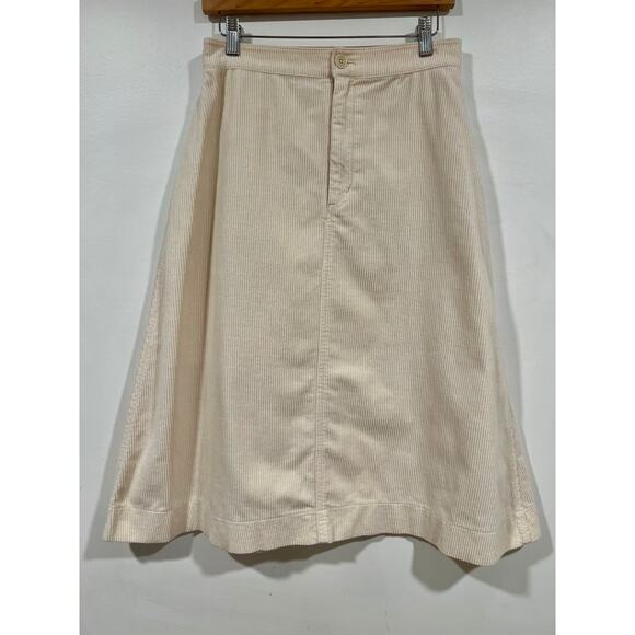 Women’s Uniqlo Corduroy Midi Skirt Cream 4 - Picture 2 of 4